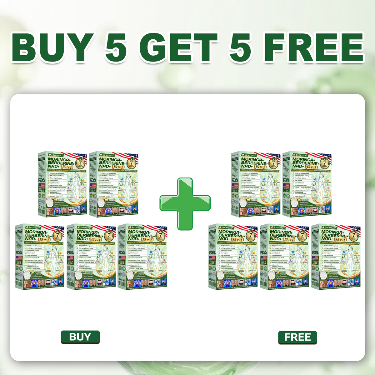 ⚡Official Store | 🍋 Solaroza® Moringa & Berberine 15-IN-1 Advanced Nano Microneedle Patch (Once Daily, visible changes in 7 days) ✅ Obesity, Diabetes, Sleep Apnea, And Joint Issues